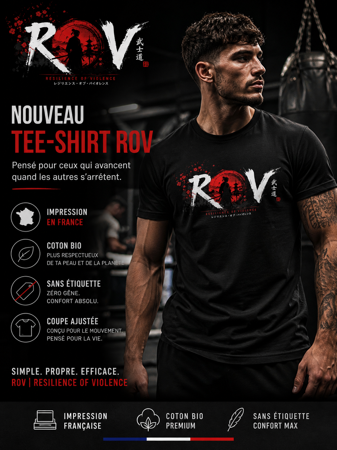Tee-shirt ROV samouraï