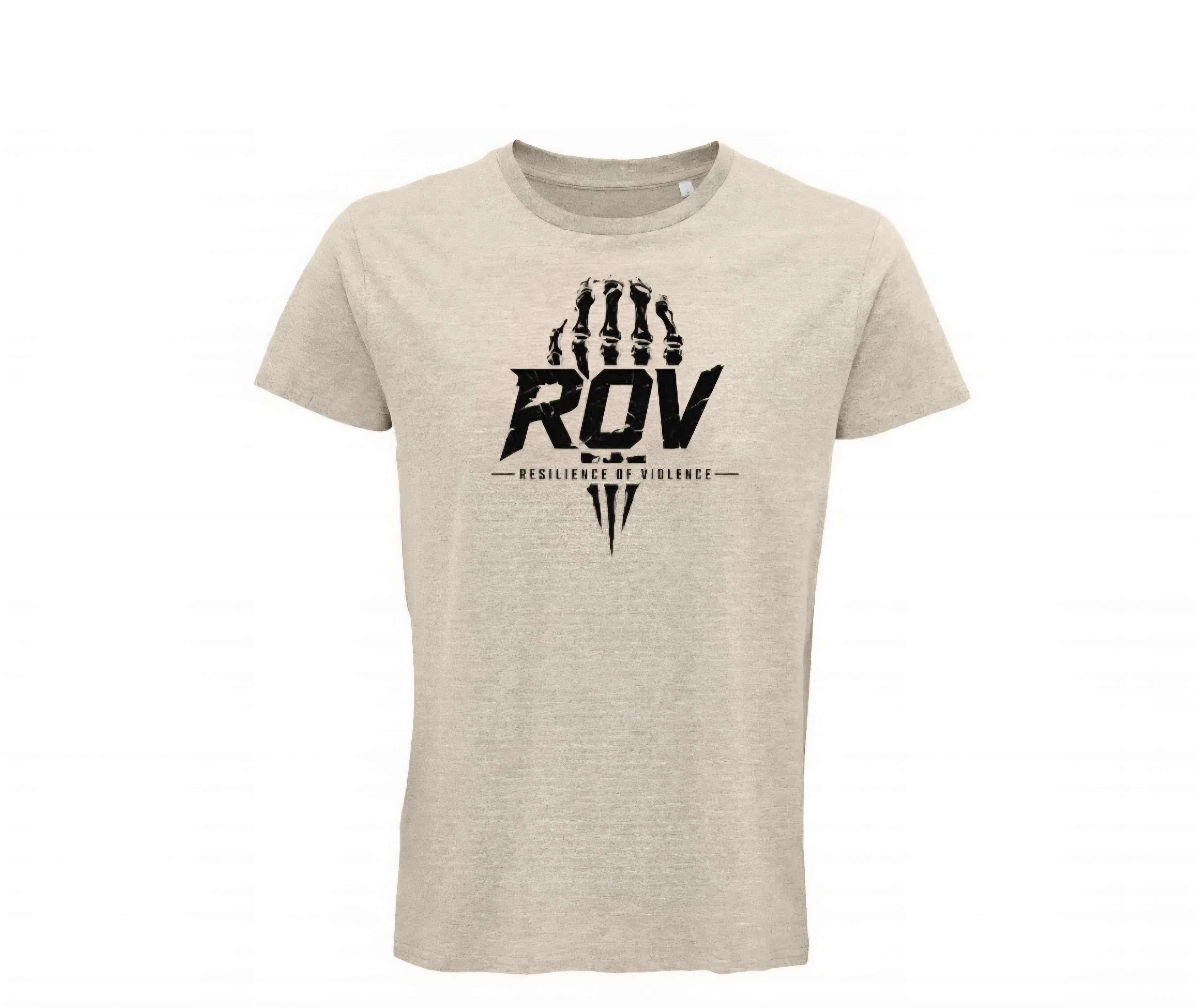 Tee-shirt skull ROV beige chiné